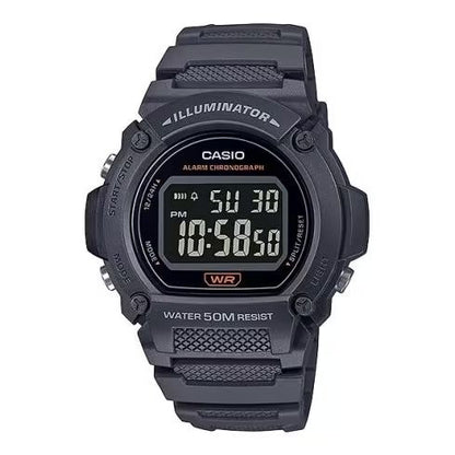 CASIO TIMELESS COLLECTION Mod. SPORT- ILLUMINATOR. WR 50M. ALARM. CHRONOGRAPH - BLACK WATCHES