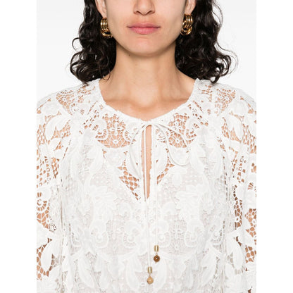 Zimmermann Coco lace midi dress - ivory Dresses