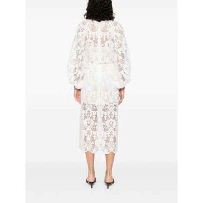 Zimmermann Coco lace midi dress - ivory Dresses