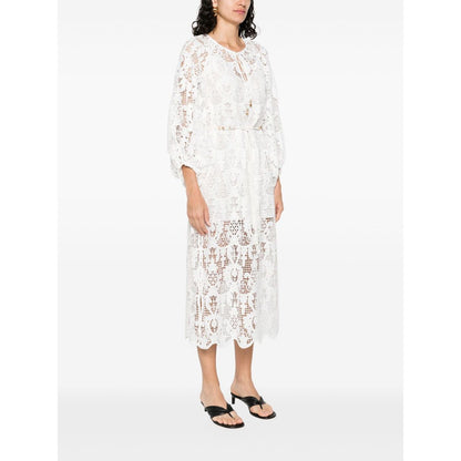 Zimmermann Coco lace midi dress - ivory Dresses