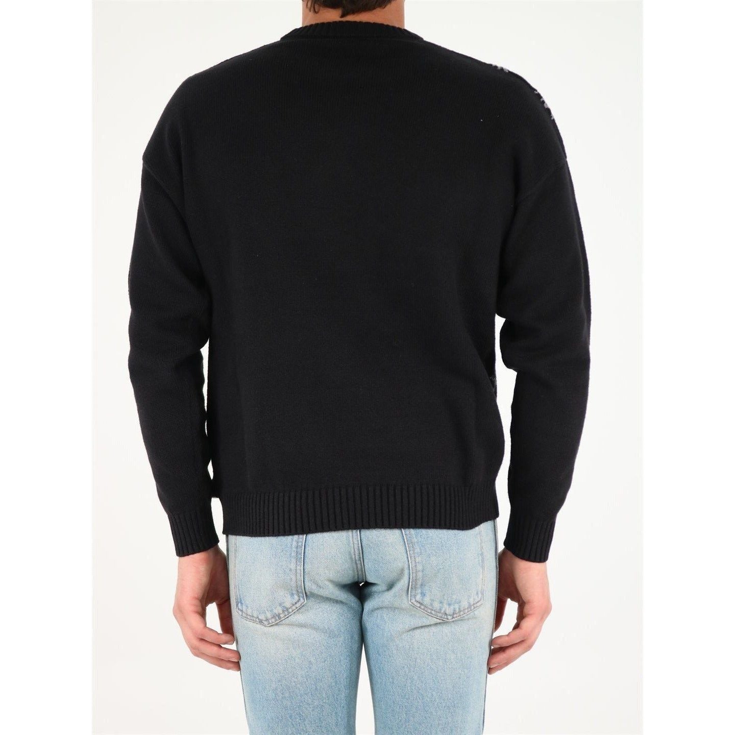 Off-White c/o Virgil Abloh 全身徽标圆领男士毛衣